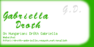 gabriella droth business card